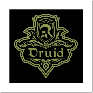 D&D Druid 1 Color Emblem Posters and Art